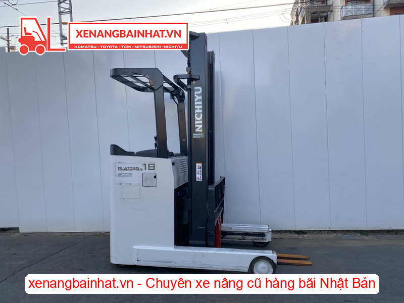 75-Xe nâng điện đứng lái NICHIYU FBRMW18-80 1.8 Tấn, 6m khung 3 tầng