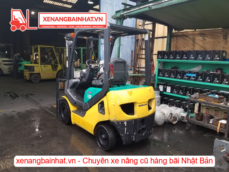 Xe nâng xăng Komatsu FG10C-20 1 Tấn, 3m-2 cũ hàng bãi Nhật