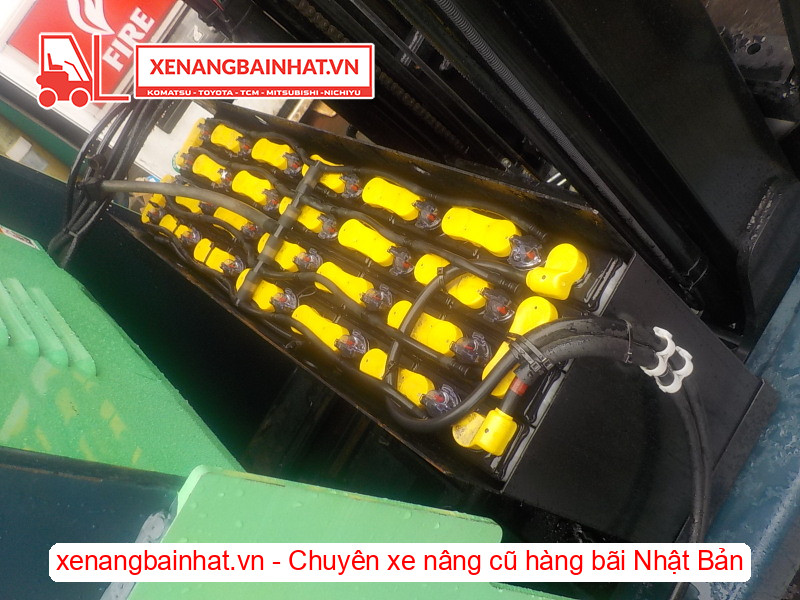 Xe nâng điện đứng lái Toyota 7FBR10 1 Tấn, 4.5m-6 cũ hàng bãi Nhật