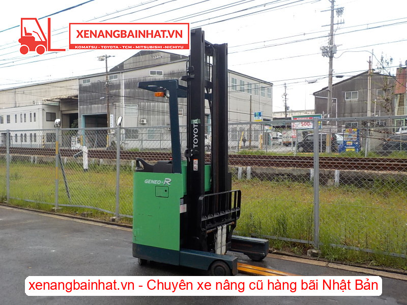 Xe nâng điện đứng lái Toyota 7FBR10 1 Tấn, 4.5m-3 cũ hàng bãi Nhật