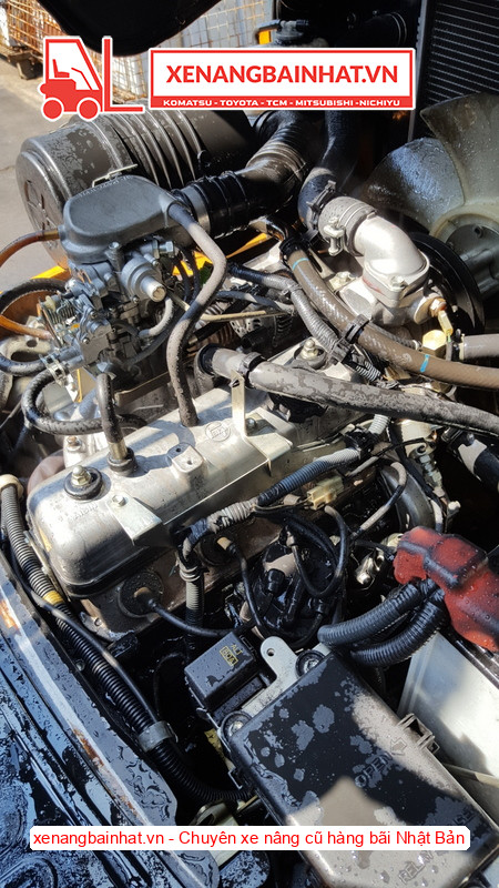 Xe nâng xăng Toyota 7FG10 1 Tấn, 4m-7 cũ hàng bãi Nhật