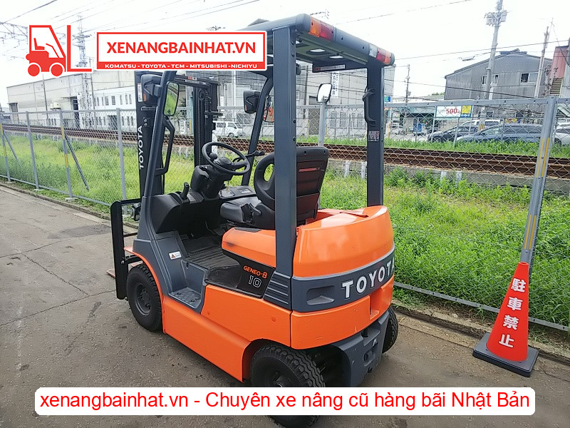 Xe nâng điện Toyota 7FB10 1 Tấn, 3m-2 cũ hàng bãi Nhật