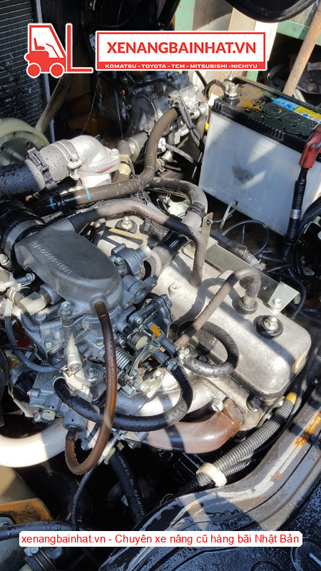 Xe nâng xăng Toyota 7FG10 1 Tấn, 4m-8 cũ hàng bãi Nhật