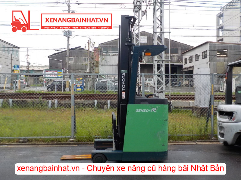 Xe nâng điện đứng lái Toyota 7FBR10 1 Tấn, 4.5m-1 cũ hàng bãi Nhật