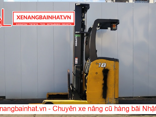 Xe nâng điện đứng lái Komatsu FB18RL-14 sức nâng 1.8 Tấn, khung nâng 3 tầng cao 6m