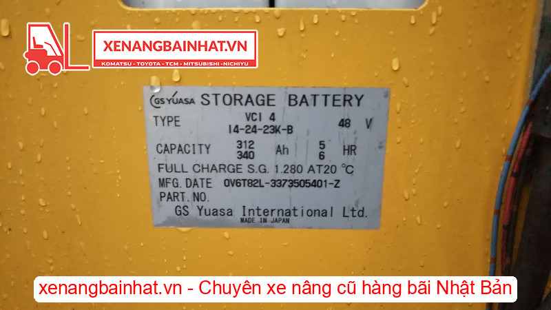 Thông số bình điện xe nâng Komatsu FB18RL-14