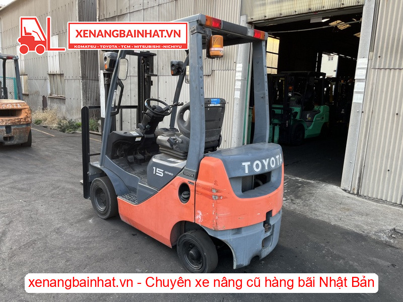 Xe nâng xăng Toyota 02-8FG15 1.5 Tấn, 3m-2 cũ hàng bãi Nhật