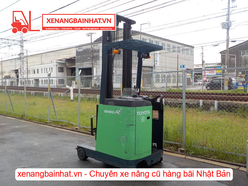 Xe nâng điện đứng lái Toyota 7FBR10 1 Tấn, 4.5m-2 cũ hàng bãi Nhật