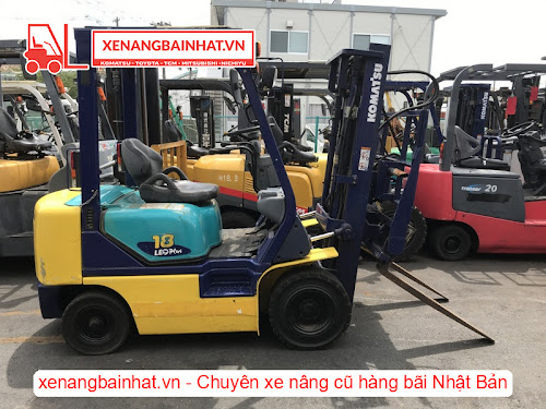 Xe nâng dầu1.8 tấn Komatsu FD18T-17 cũ hàng bãi Nhật