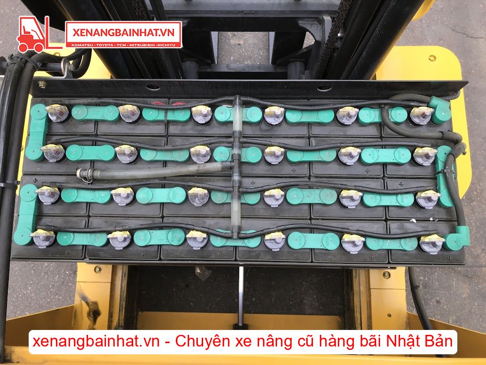 Xe nâng Điện 1.5 Tấn TCM FRB15-8M nâng cao 3m SX 2011