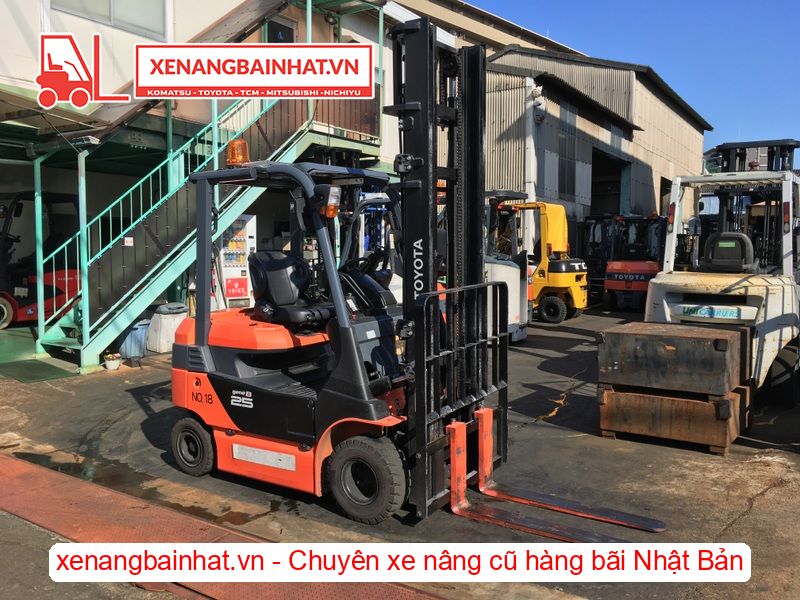 Xe nâng Điện 2.5 Tấn TOYOTA 8FBH25 nâng cao 4.5m SX 2018
