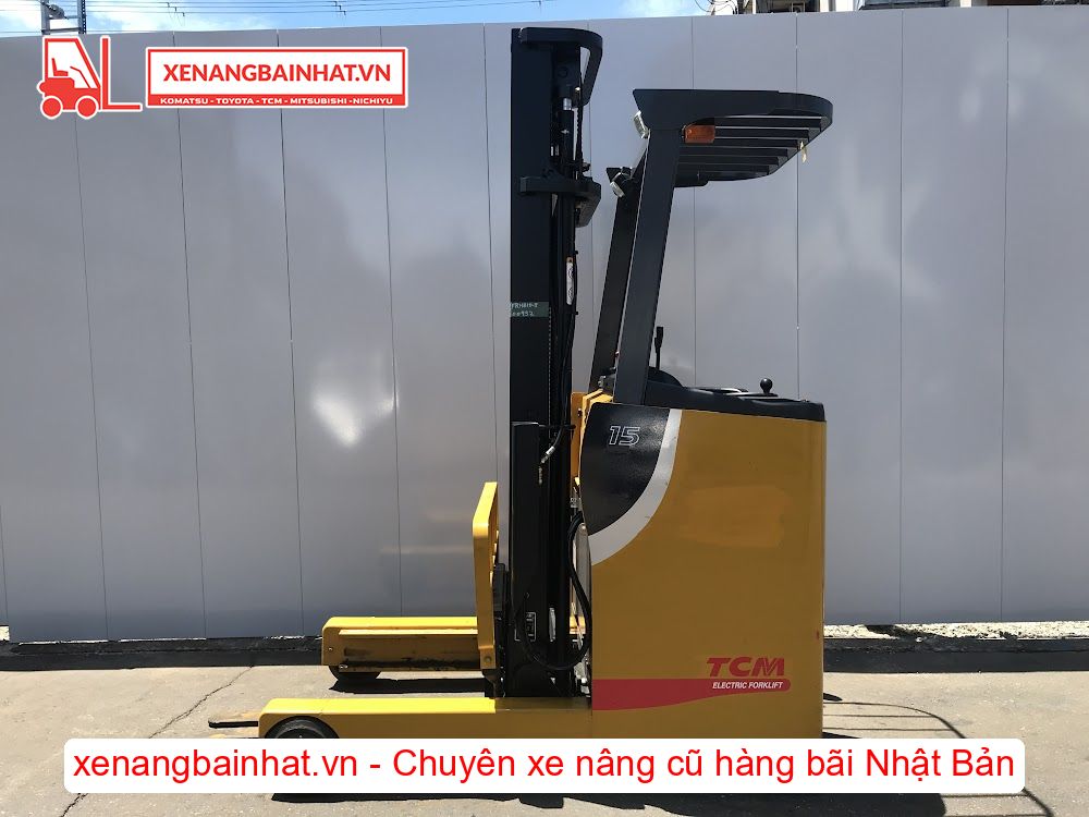 Xe nâng Điện 1.5 Tấn TCM FRHB15-8 nâng cao 4m SX 2010