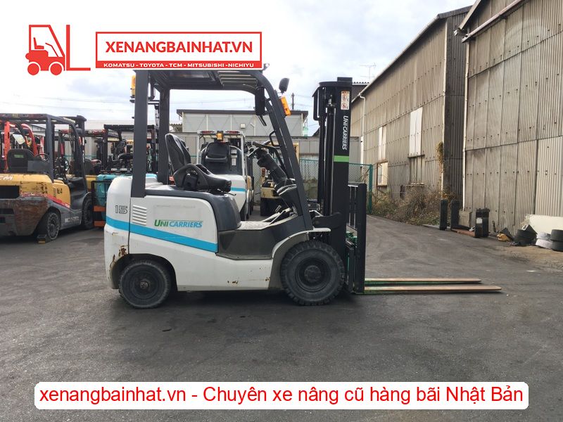 Xe nâng dầu 1.5 Tấn UNICARRIERS FD15T14 nâng cao 3m SX 2017