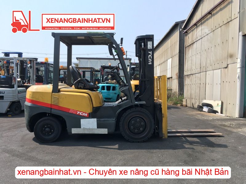 Xe nâng dầu 3 Tấn TCM FD30T3 nâng cao 3m SX 2005