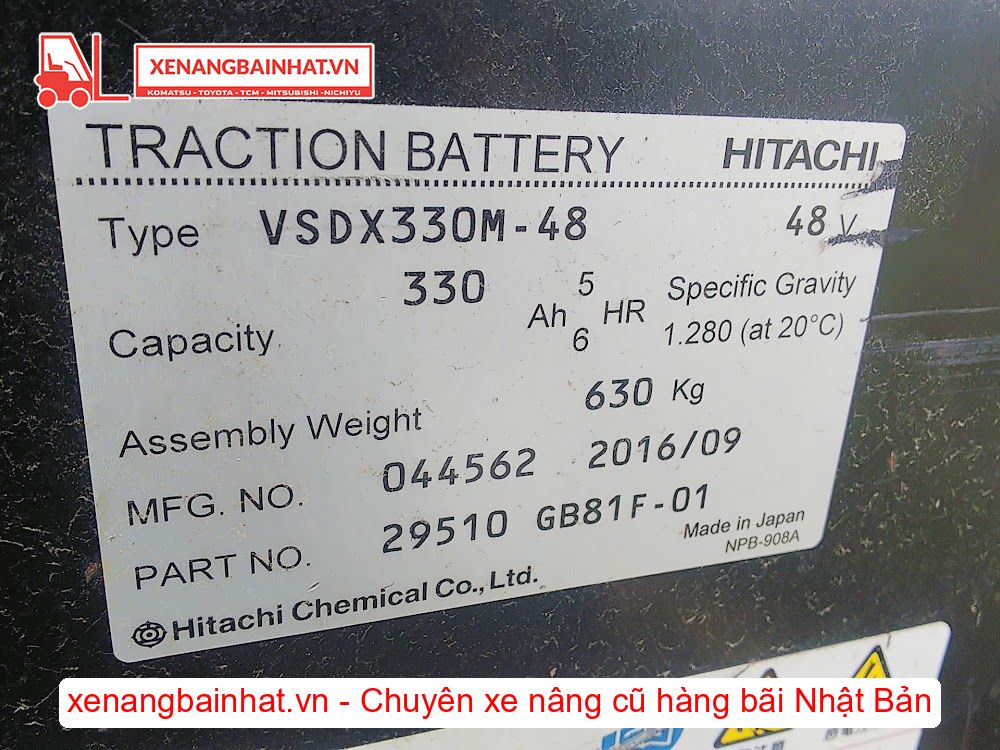 Xe nâng Điện 900Kg UNICARRIERS J1B1L09 (FB9) nâng cao 3m SX 2016