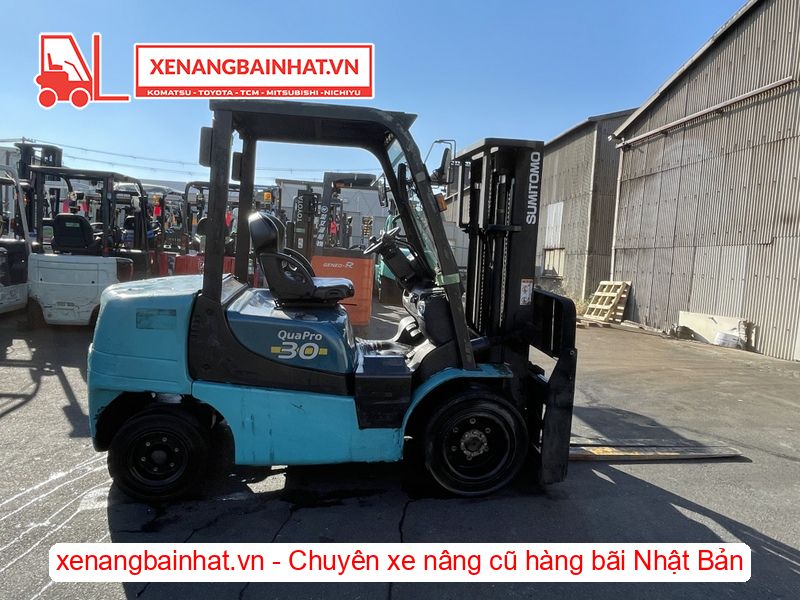 Xe nâng dầu 3 Tấn SUMITOMO 13FD30PAXI94D nâng cao 3m SX 2014