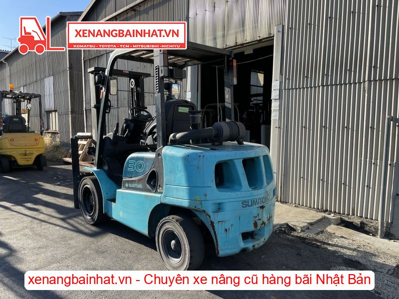 Xe nâng dầu 3 Tấn SUMITOMO 13FD30PAXI98D nâng cao 3m SX 2013