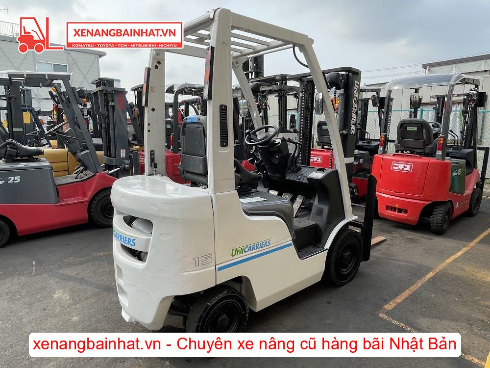 Xe nâng dầu 1.5 Tấn Nissan P1F1A15D nâng cao 3m SX 2014
