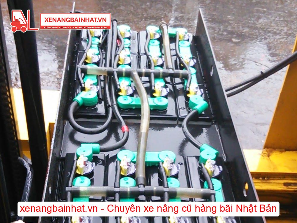 Xe nâng Điện 2.5 Tấn TCM FRB25-8M nâng cao 4m SX 2013