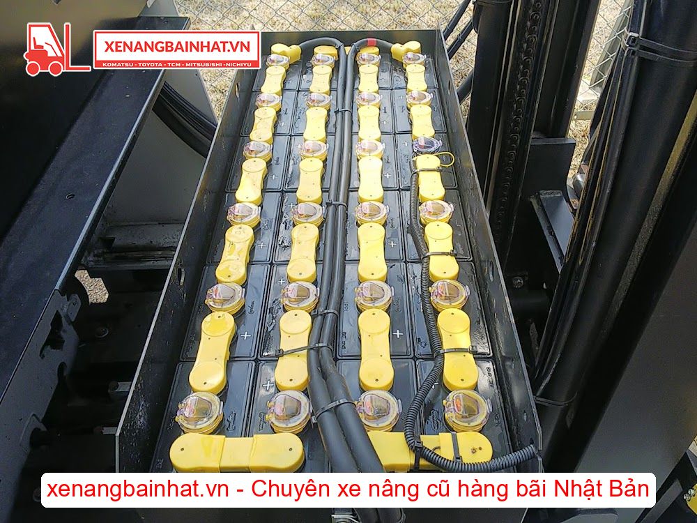 Xe nâng Điện 1.8 Tấn UNICARRIERS 1R1F18 (FBR18) nâng cao 3m SX 2014