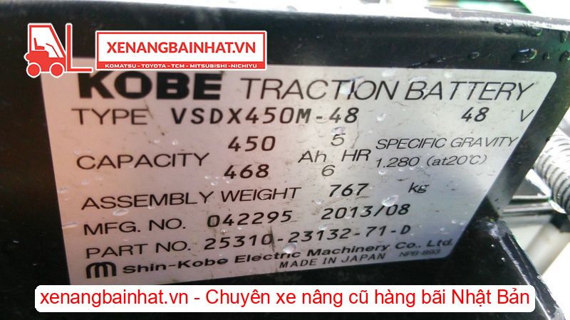 Xe nâng Điện 2 Tấn TOYOTA 7FBL20 nâng cao 3m SX 2013