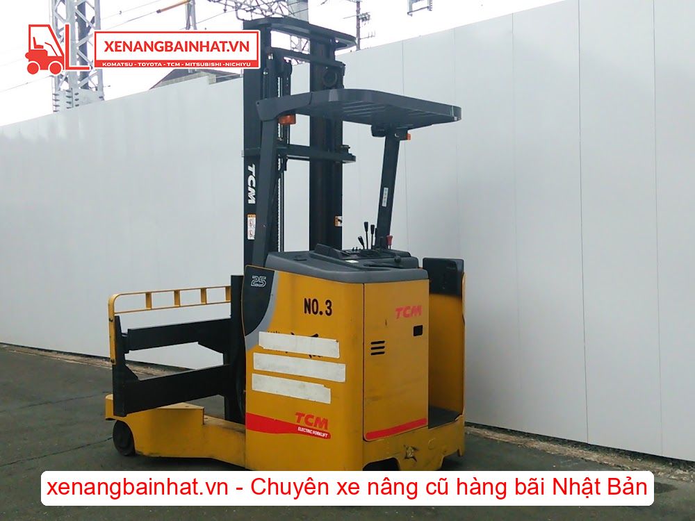 Xe nâng Điện 2.5 Tấn TCM FRB25-8M nâng cao 4m SX 2013