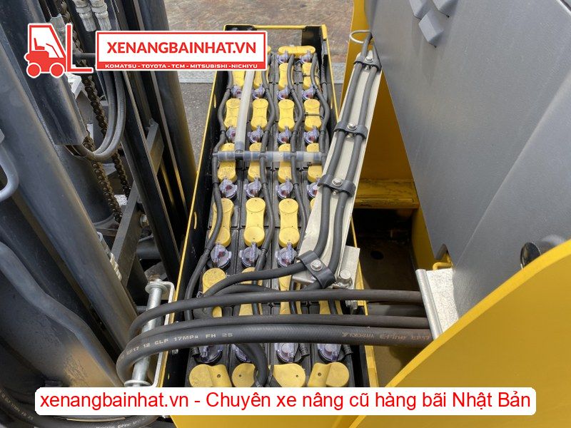 Xe nâng điện 1 tấn Komatsu FB10RW-15 nâng cao 3m SX 2016