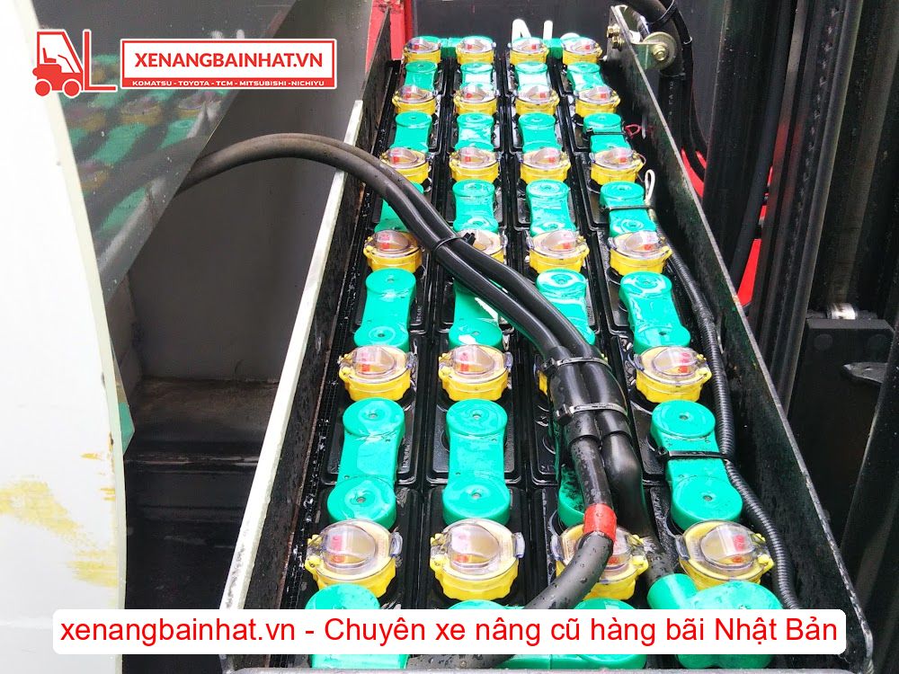 Xe nâng Điện 1 Tấn UNICARRIERS FRB10-8CA nâng cao 3m SX 2016