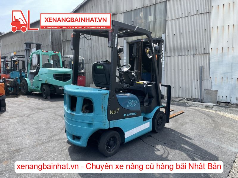 Xe nâng dầu 1 Tấn SUMITOMO 03FD10PAXI92D nâng cao 3m SX 2011