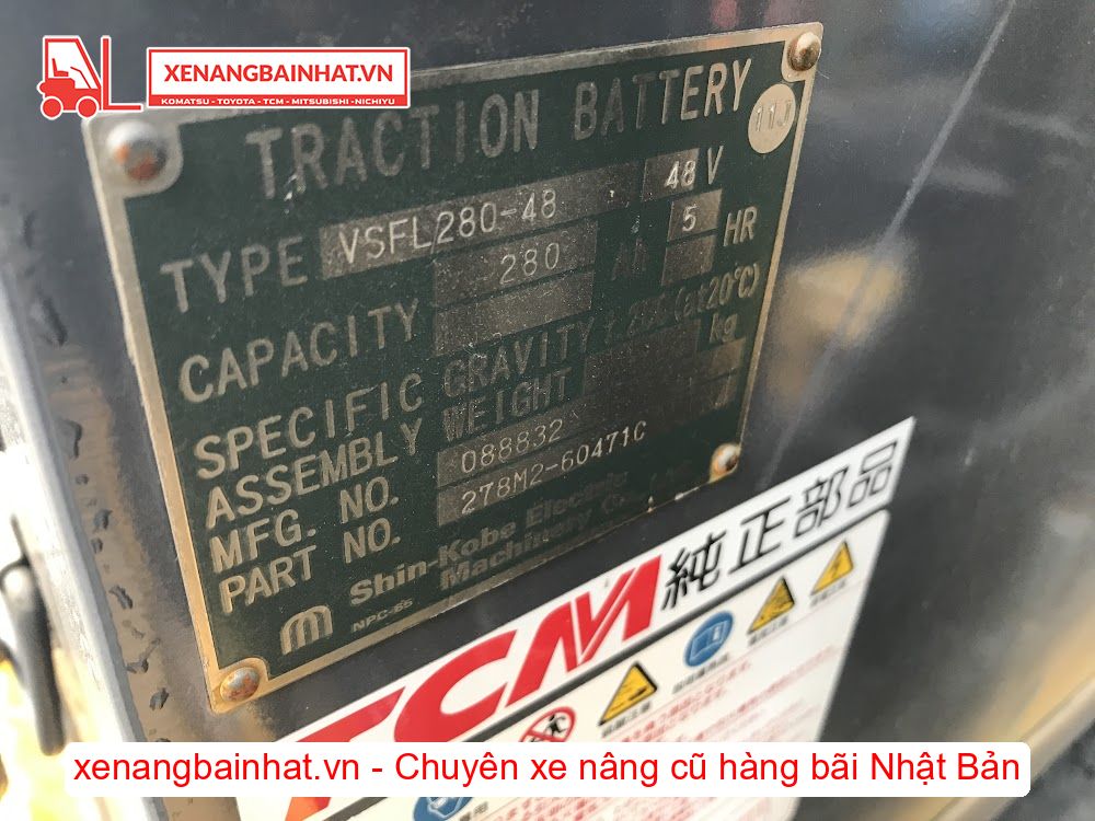 Xe nâng Điện 1.8 Tấn TCM FRHB18-8 nâng cao 4m SX 2011