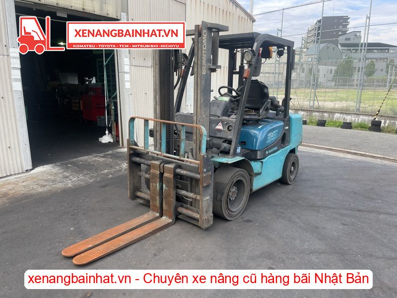 Xe nâng dầu 3.5 Tấn SUMITOMO 13FD35PAX98D nâng cao 3m SX 2007