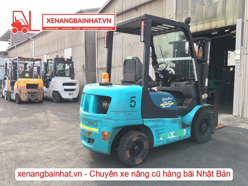 Xe nâng dầu 2.5 Tấn SUMITOMO 11FD25PAXIII24D nâng cao 3m SX 2017