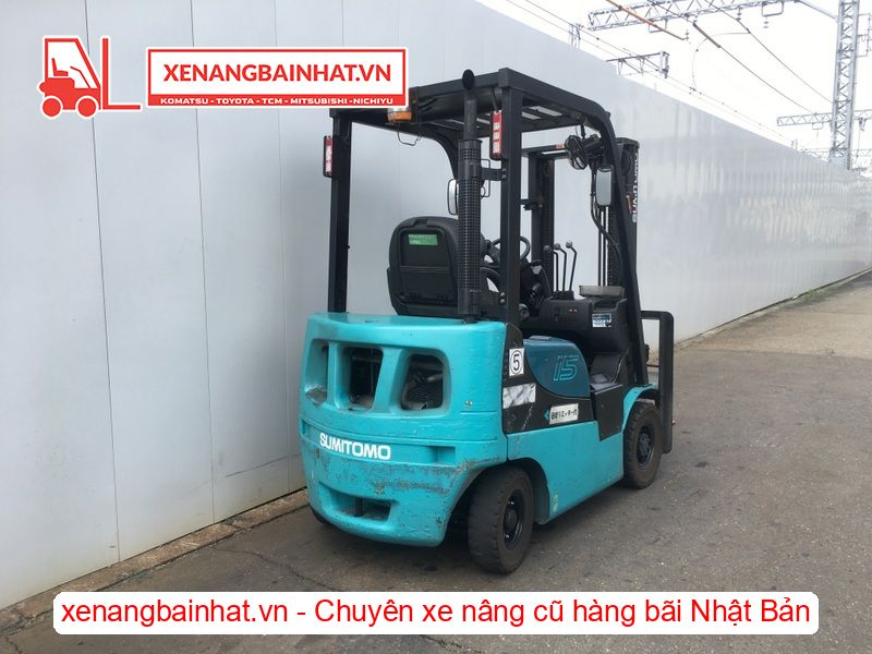 Xe nâng dầu 1.5 Tấn SUMITOMO 03FD15PAXI92D nâng cao 3m SX 2014