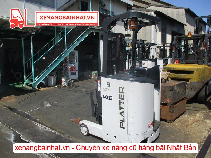 Xe nâng Điện 900Kg NICHIYU FBRM9N-80 nâng cao 3m SX 2018