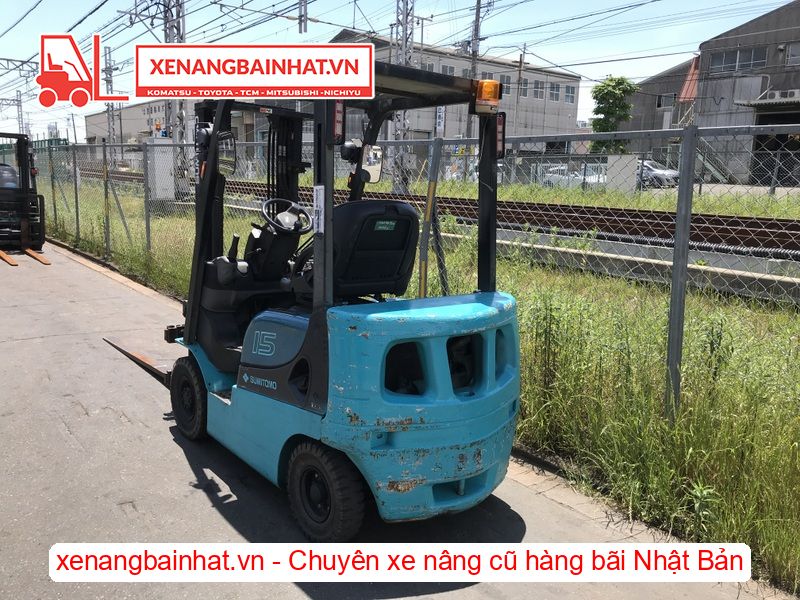 Xe nâng dầu 1.5 Tấn SUMITOMO 03FD15PAX92D nâng cao 3m SX 2007