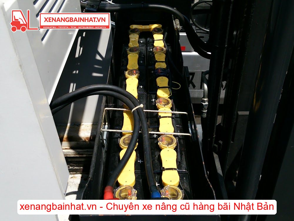 Xe nâng Điện 900Kg NICHIYU FBRM9N-80 nâng cao 3m SX 2015