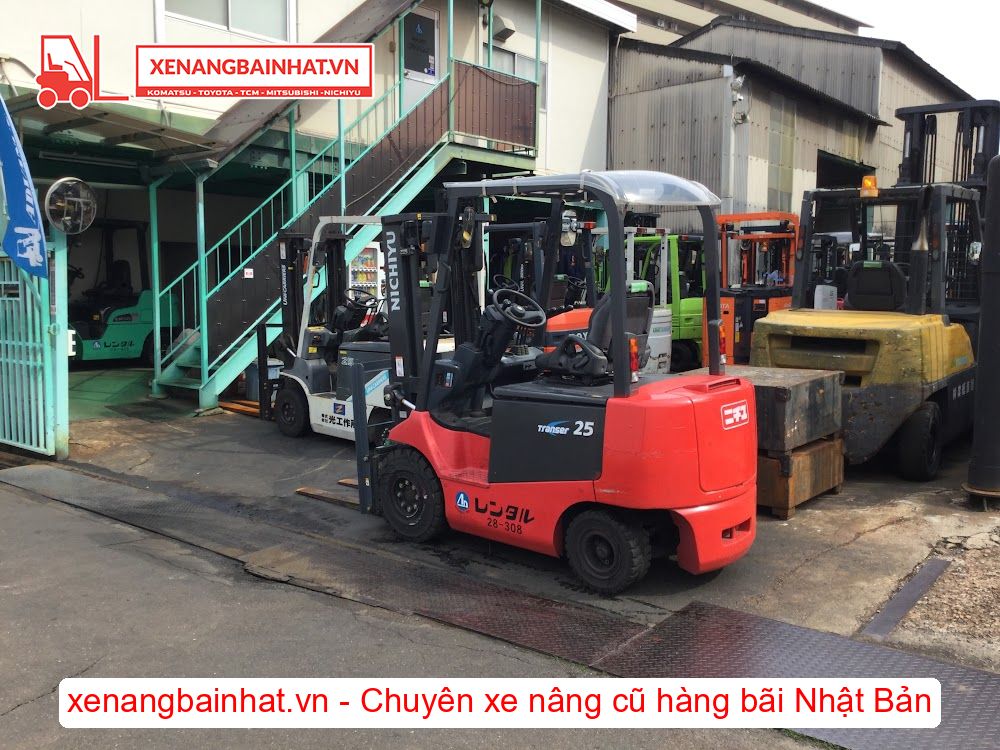 Xe nâng Điện 2.5 Tấn NICHIYU FB25PN-77 nâng cao 3m SX 2016