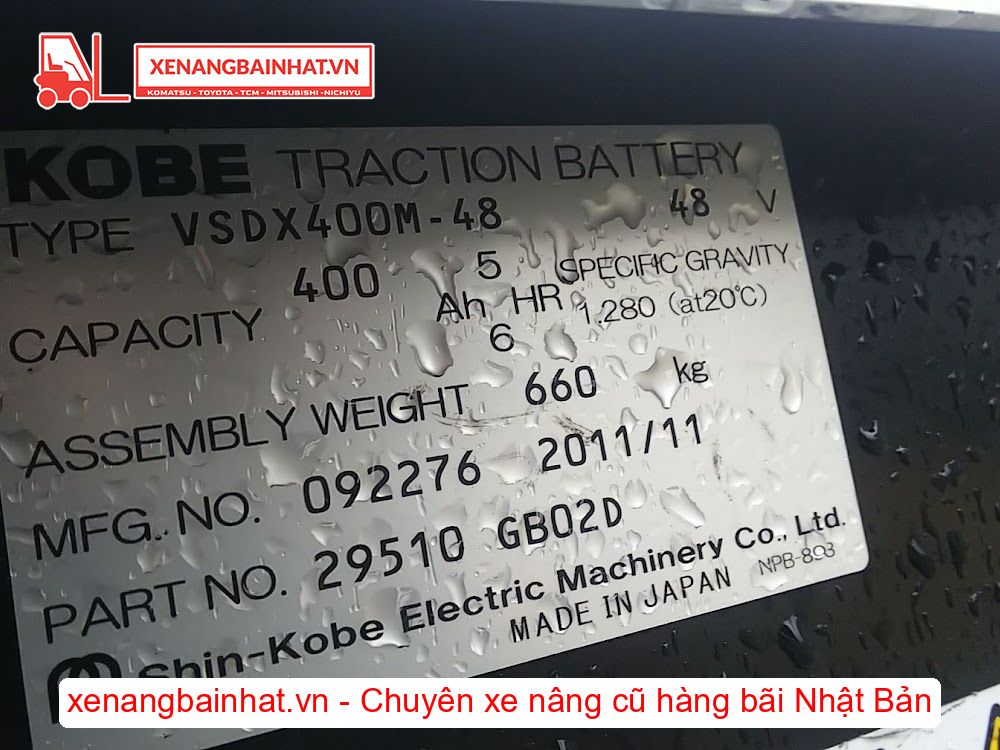 Xe nâng Điện 1.5 Tấn Nissan J1B1L15 (FB15) nâng cao 3m SX 2011