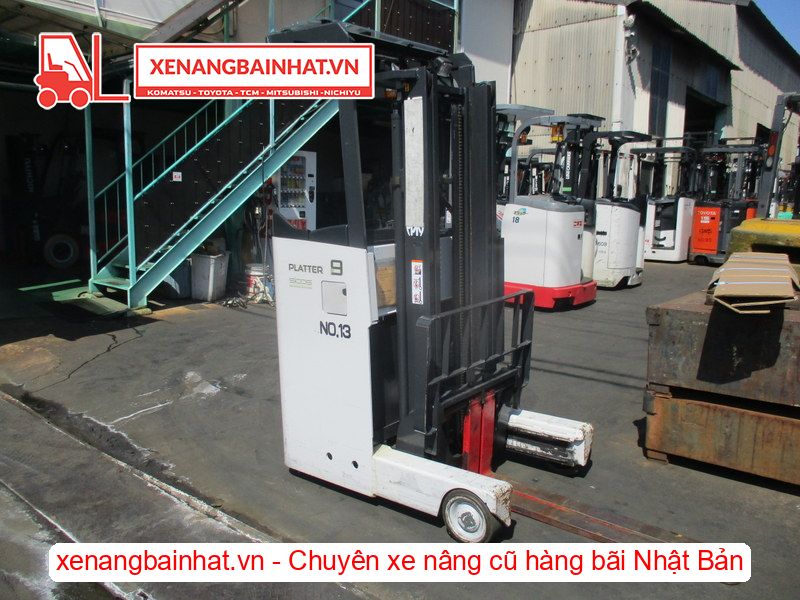 Xe nâng Điện 900Kg NICHIYU FBRM9N-80 nâng cao 3m SX 2018