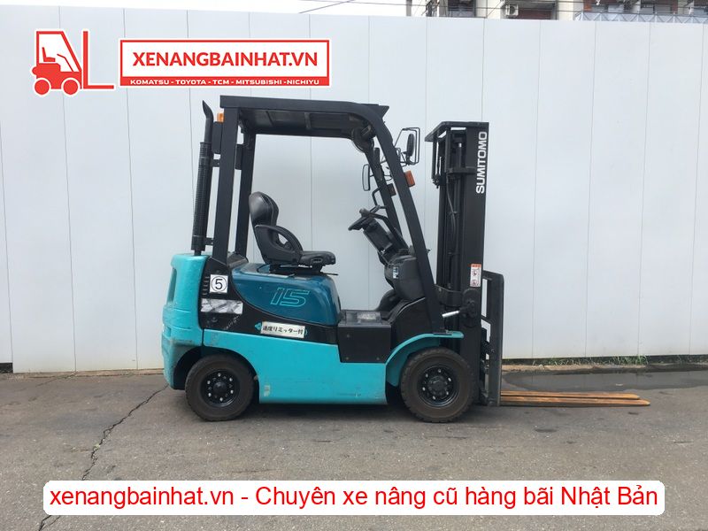 Xe nâng dầu 1.5 Tấn SUMITOMO 03FD15PAXI92D nâng cao 3m SX 2014