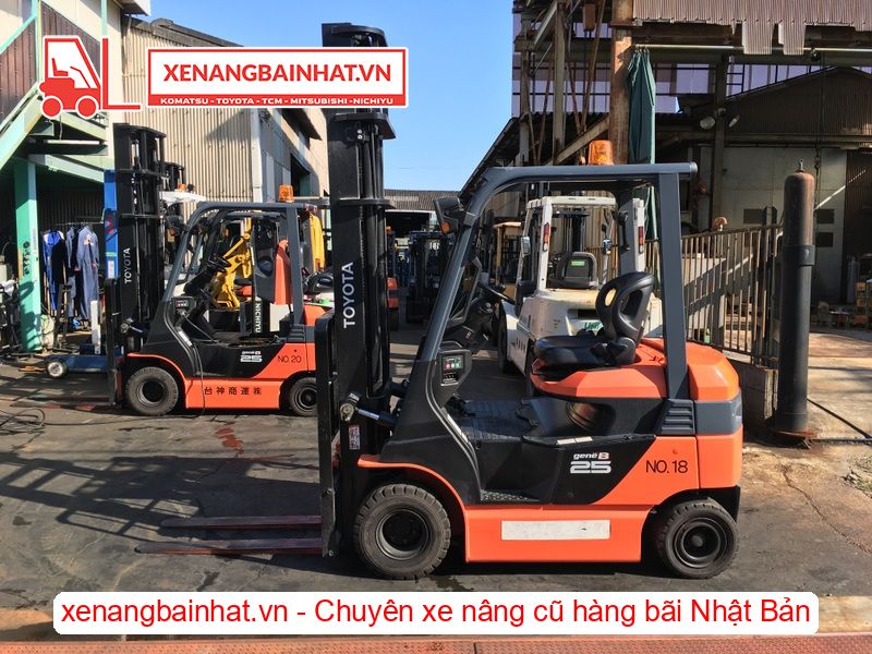 Xe nâng Điện 2.5 Tấn TOYOTA 8FBH25 nâng cao 4.5m SX 2018