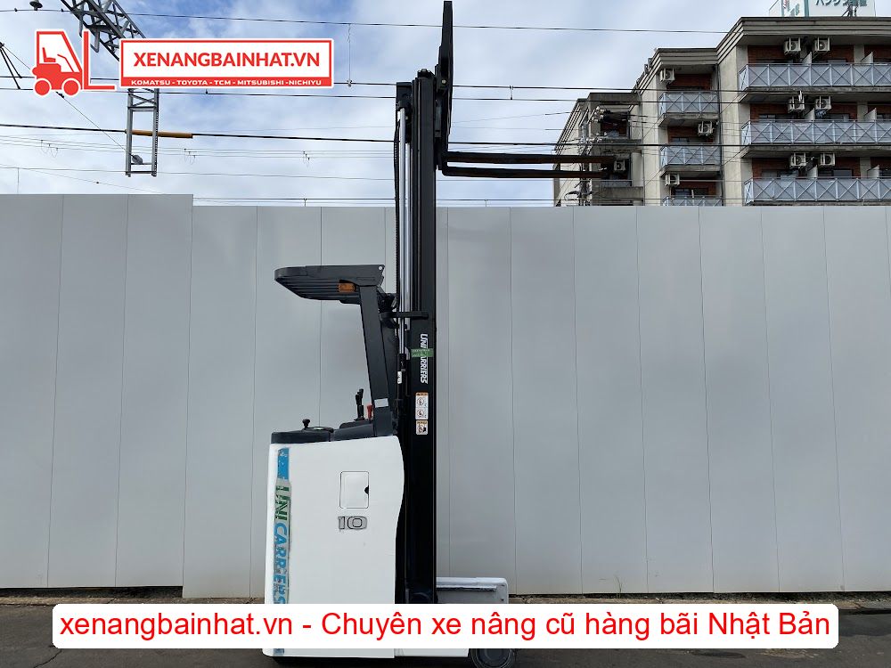 Xe nâng Điện 1 Tấn UNICARRIERS FRB10-8CA nâng cao 3m SX 2016
