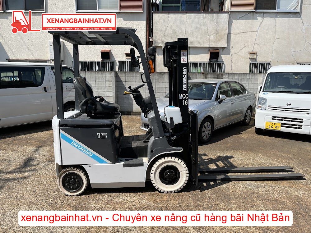 Xe nâng Điện 1.5 Tấn UNICARRIERS FB15-8 nâng cao 3m SX 2016