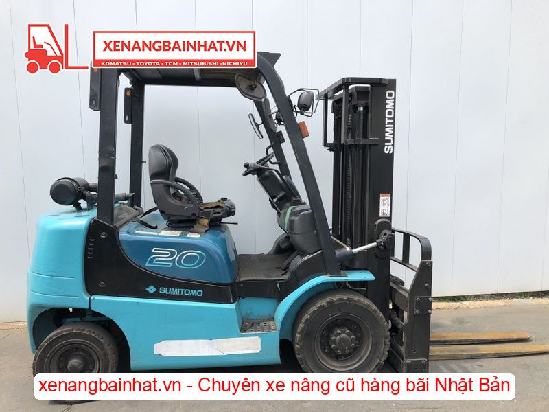 Xe nâng dầu 2 Tấn SUMITOMO 11FD20PAXI92D nâng cao 3m SX 2008