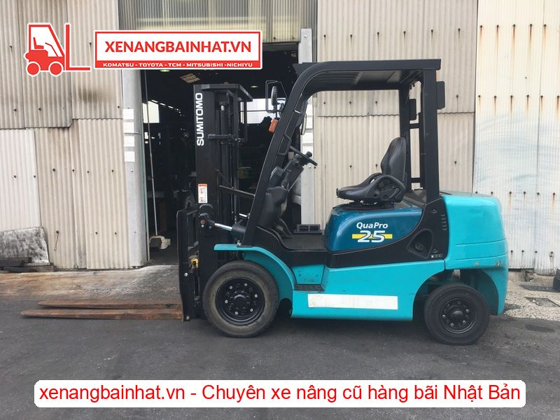 Xe nâng dầu 2.5 Tấn SUMITOMO 11FD25PAXIII24D nâng cao 3m SX 2017