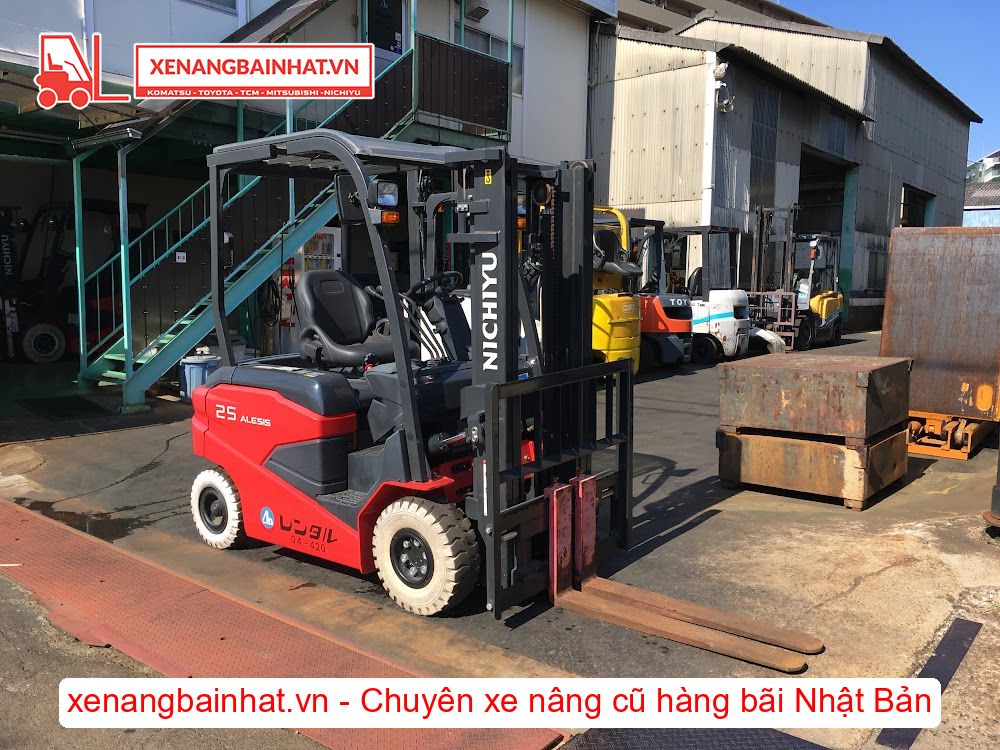 Xe nâng Điện 2.5 Tấn NICHIYU FB25PN-80 nâng cao 3m SX 2022