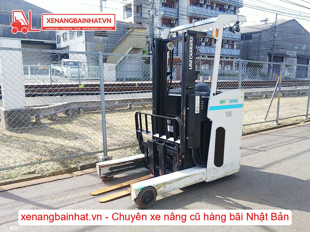 Xe nâng Điện 1.8 Tấn UNICARRIERS 1R1F18 (FBR18) nâng cao 3m SX 2014