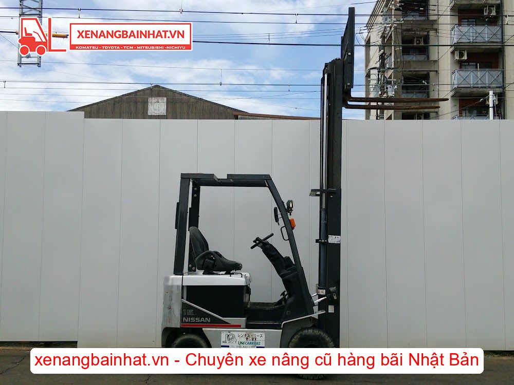 Xe nâng Điện 1.5 Tấn Nissan J1B1L15 (FB15) nâng cao 3m SX 2013