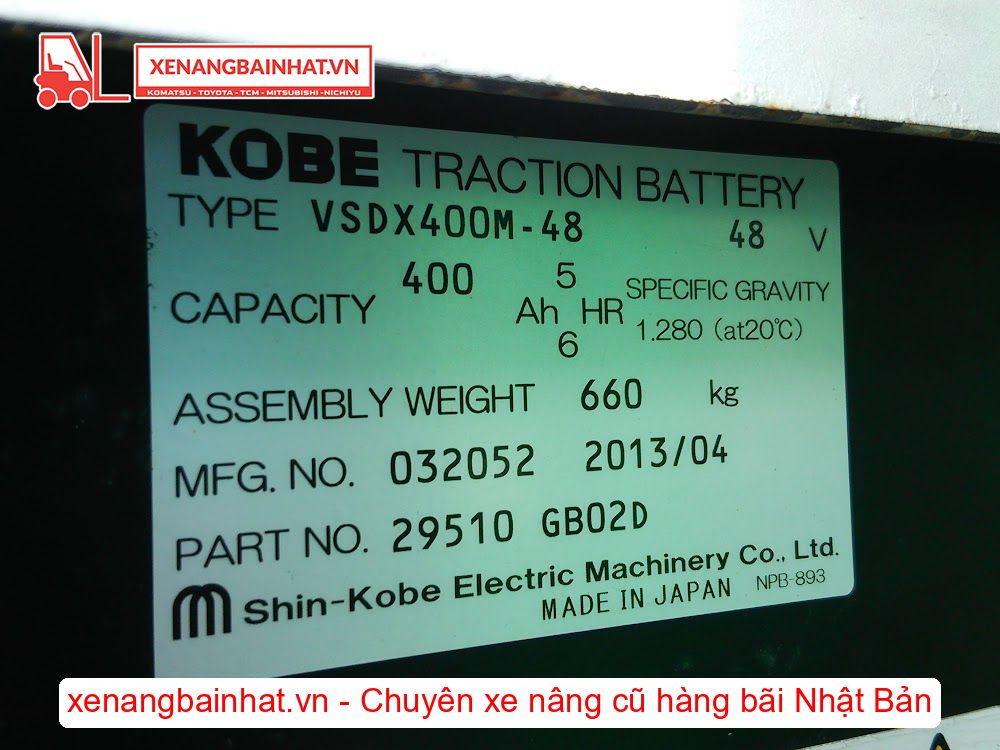 Xe nâng Điện 1.5 Tấn Nissan J1B1L15 (FB15) nâng cao 3m SX 2013