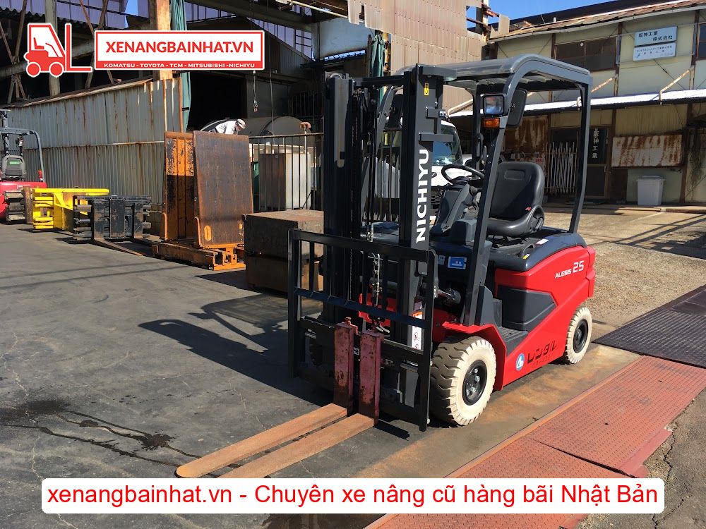 Xe nâng Điện 2.5 Tấn NICHIYU FB25PN-80 nâng cao 3m SX 2022